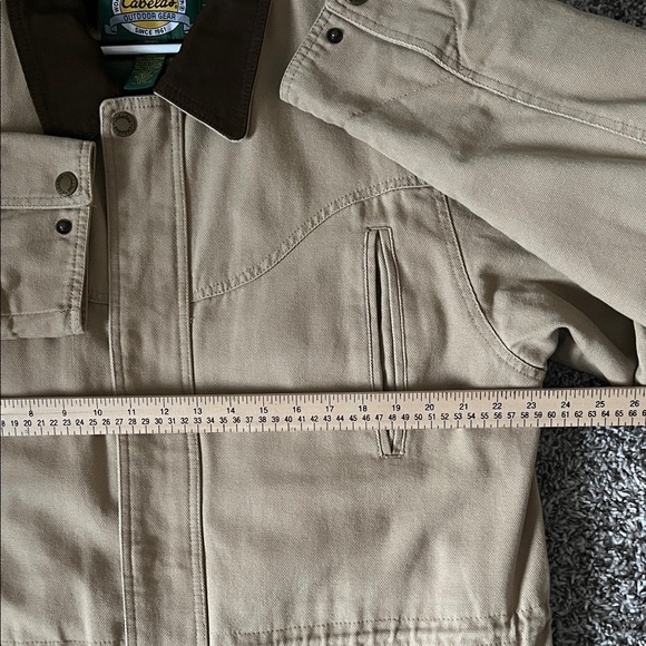 NWOT Cabela's Khaki Men's Military Field / Canvas / Chore Jacket  in Size L - Picture 9 of 15